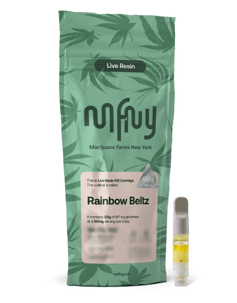 MFNY Live Resin Threaded Vape Cartridge | 0.5g | Rainbow Beltz 2.0-1