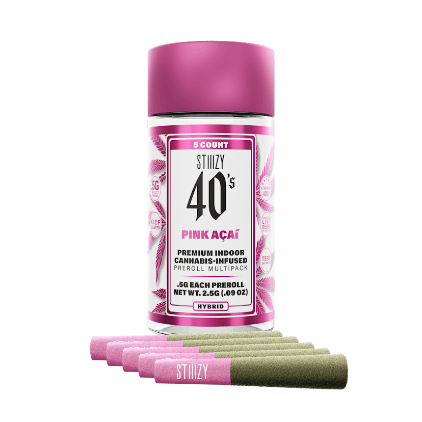 STIIIZY | 5-Pack Infused Blunts | Pink Acai (Hybrid)