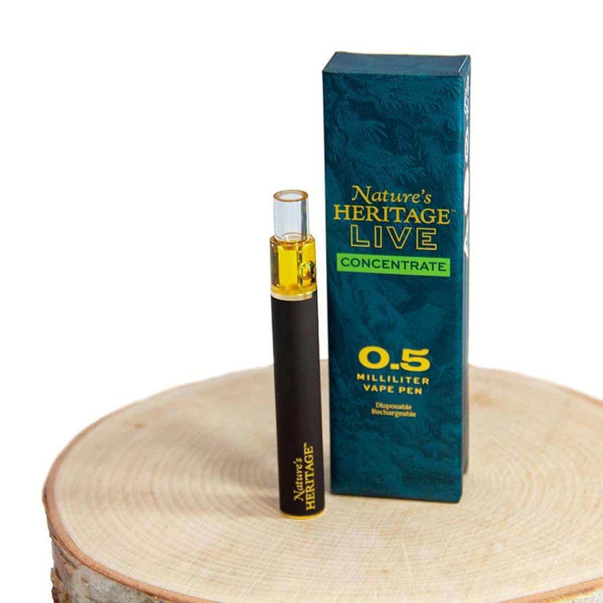 Image of Ebony Ivory – 0.5g Live Resin Disposable – Natures Heritage