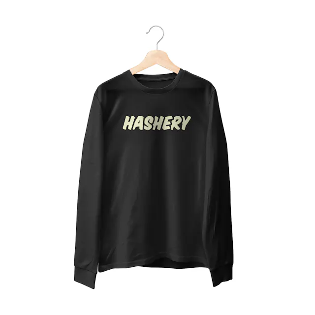 Hashery LS Logo Black (L) (apparel)