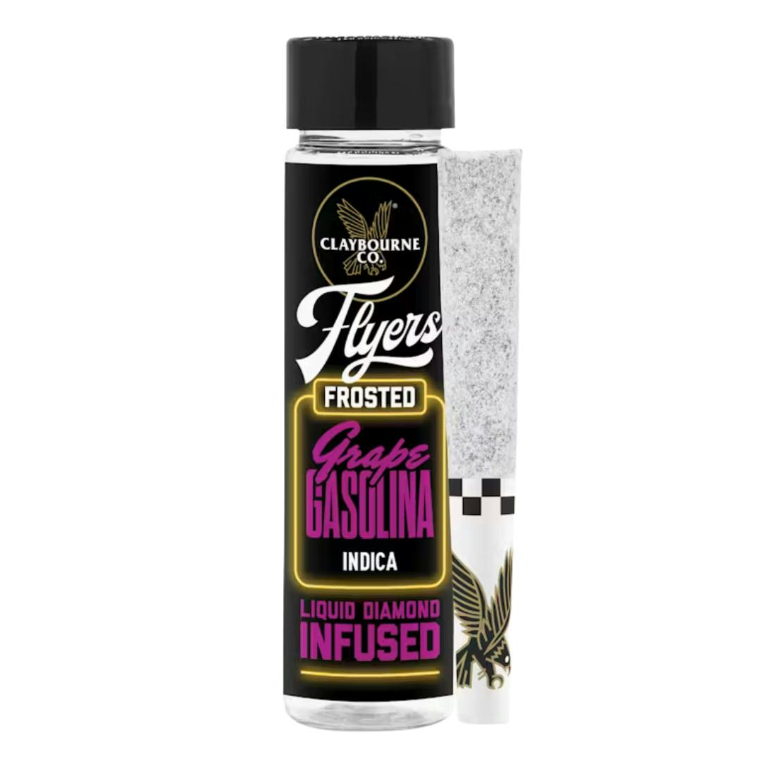 GRAPE GASOLINA LIQUID DIAMOND INFUSED THCa DUSTED 2PK PREROLLS