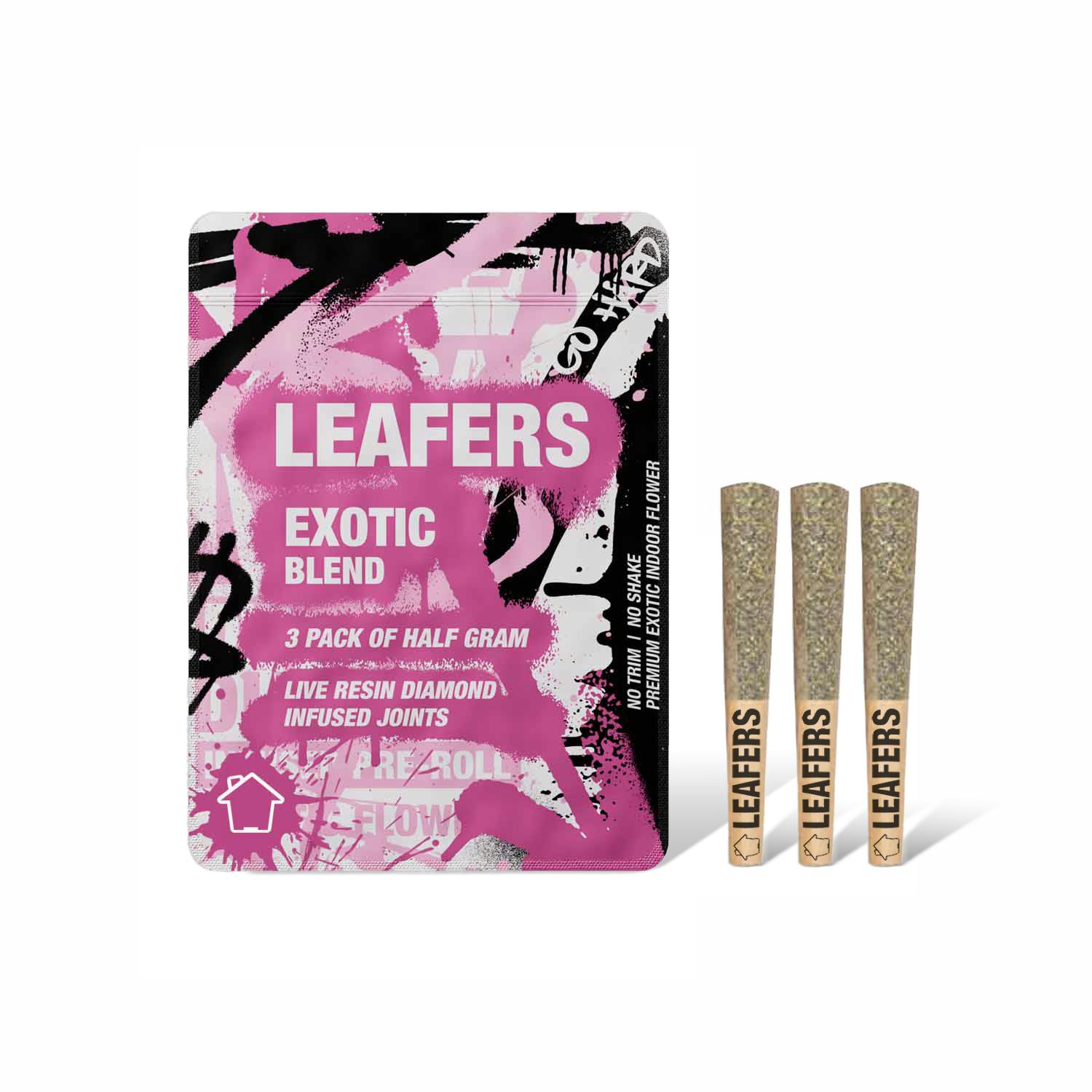 Exotic Blend Diamond-Infused (3-pack of .5g joints) | The Mint