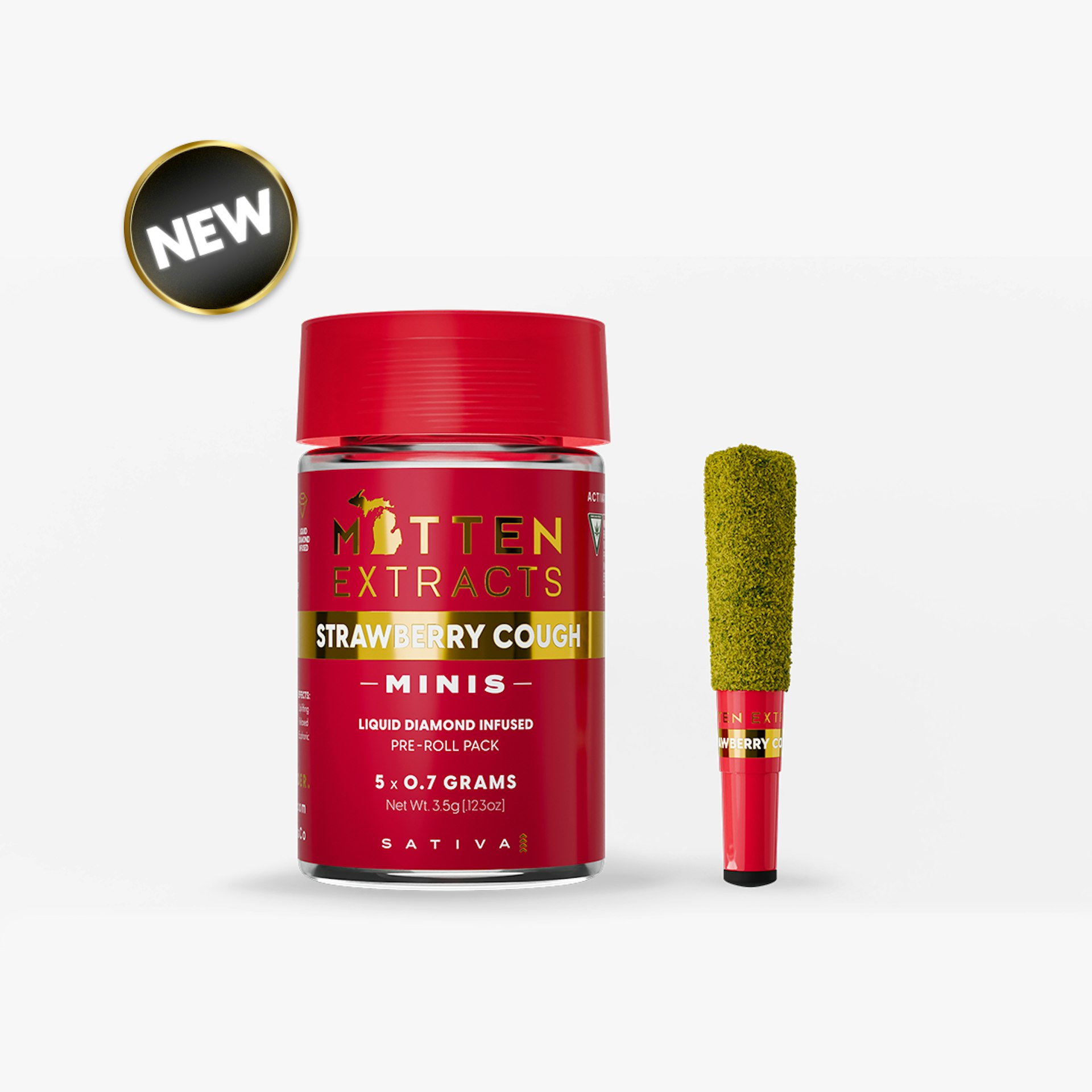 Mitten Extracts - Permanent Marker 5pk Live Sauce Infused Mini Pre-Rolls
