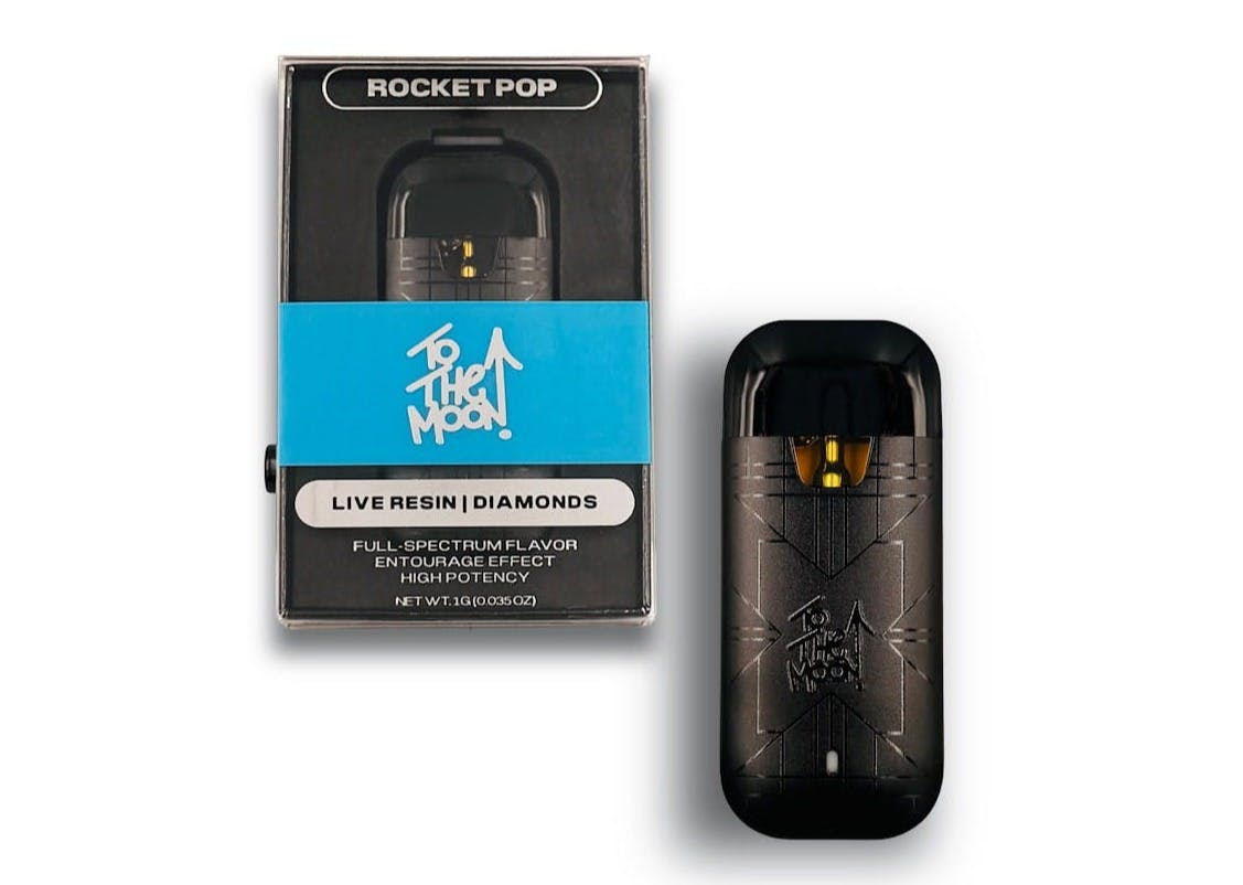 To The Moon Rocket Pop Live Resin w/ Diamonds Vape