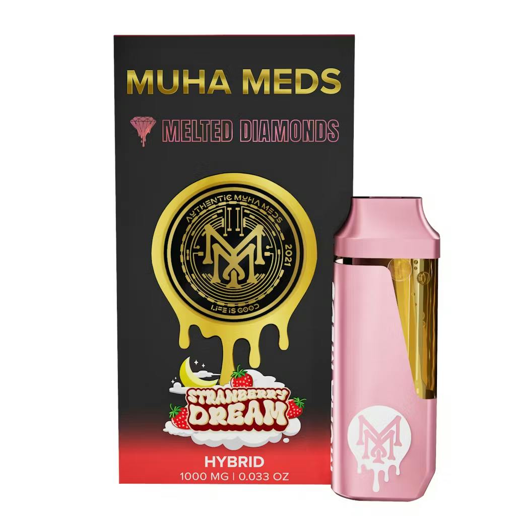 Product: Muha Meds | Strawberry Dream | Melted Diamonds Disposable Hybrid
