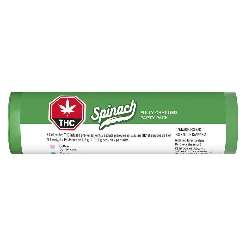Spinach - fully charged party pack infused pre-roll multi-pack - 3x0. 5g