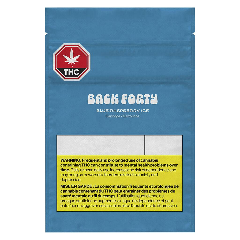 Back forty - blue raspberry ice 510 thread cartridge - 0. 95g
