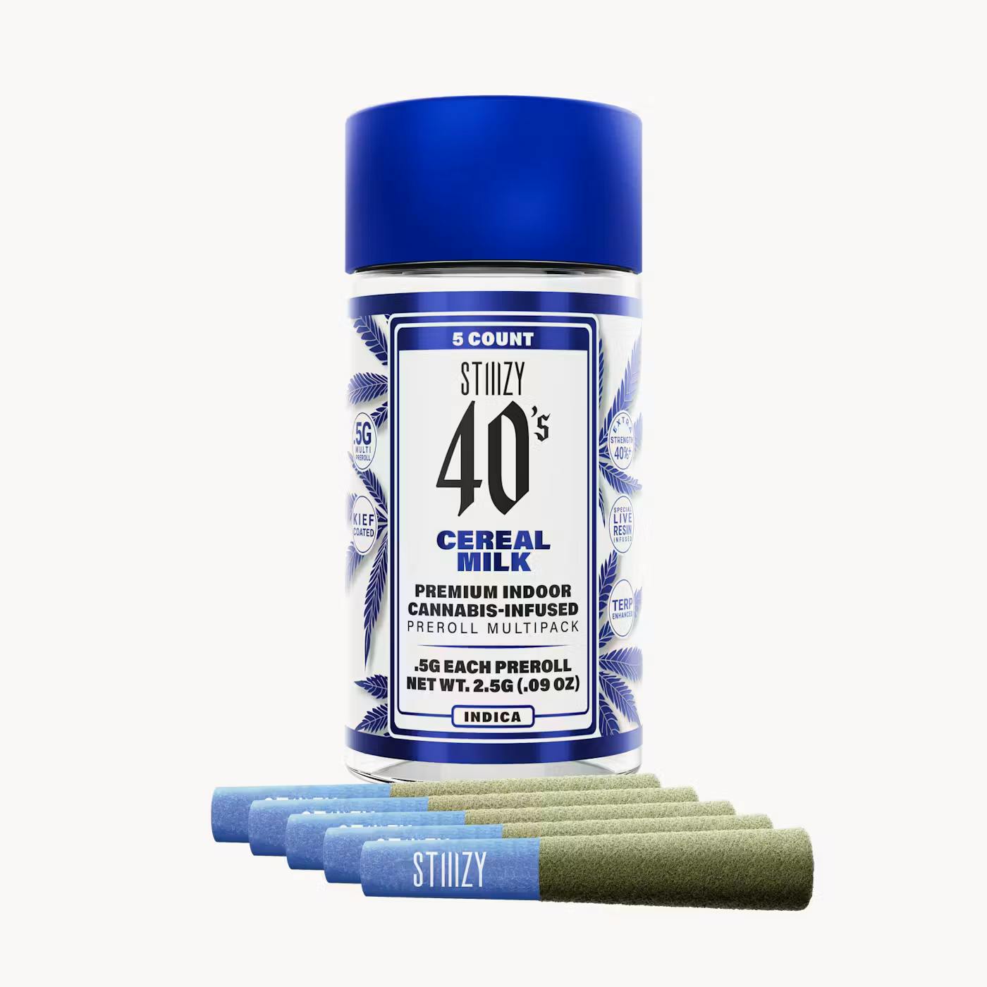 Stiiizy - 5 Pack .5g Infused Prerolls - Cereal Milk