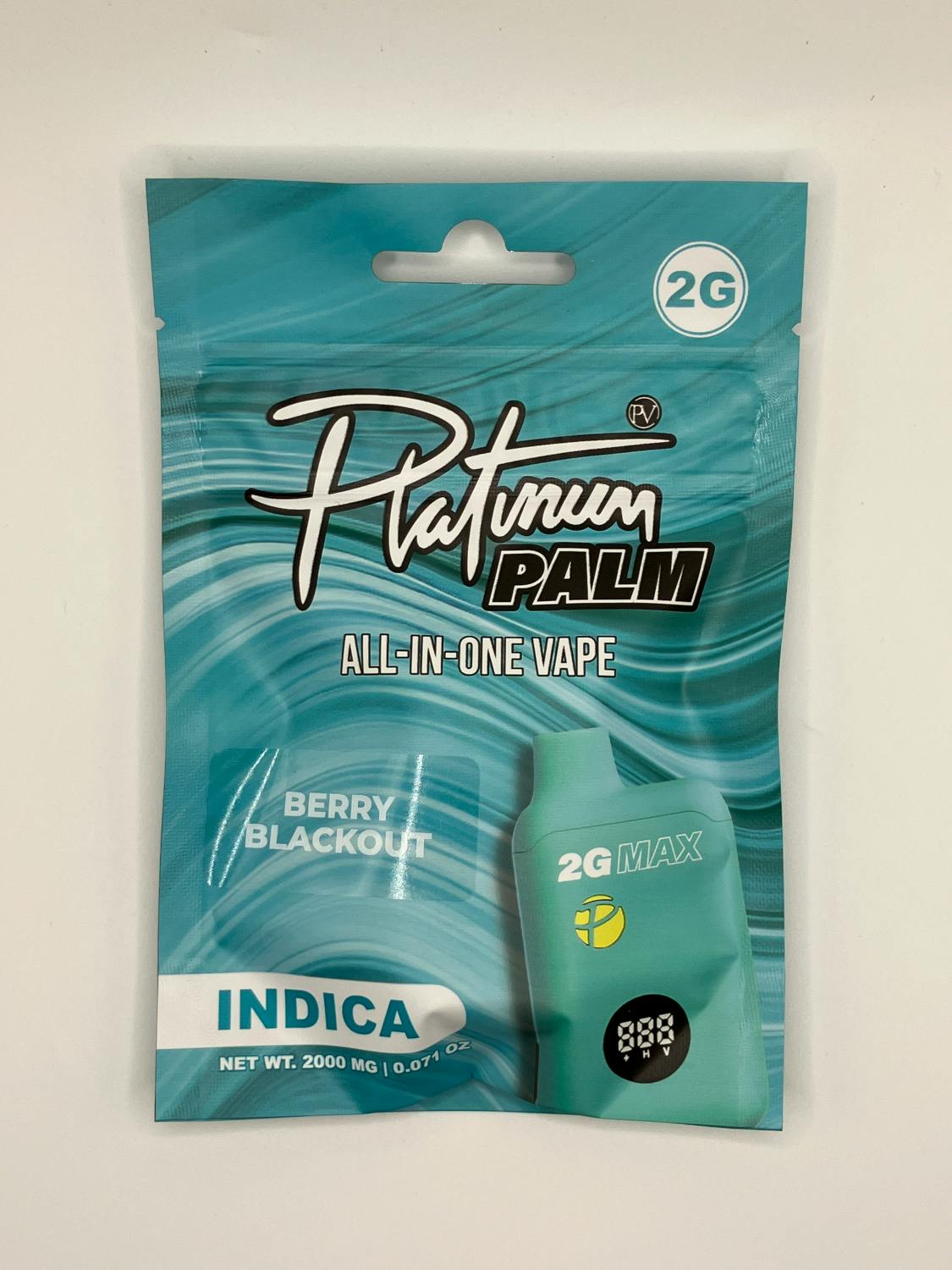 Platinum Vape | Palm Disposable Vape - 2g - Berry Blackout (Indica)