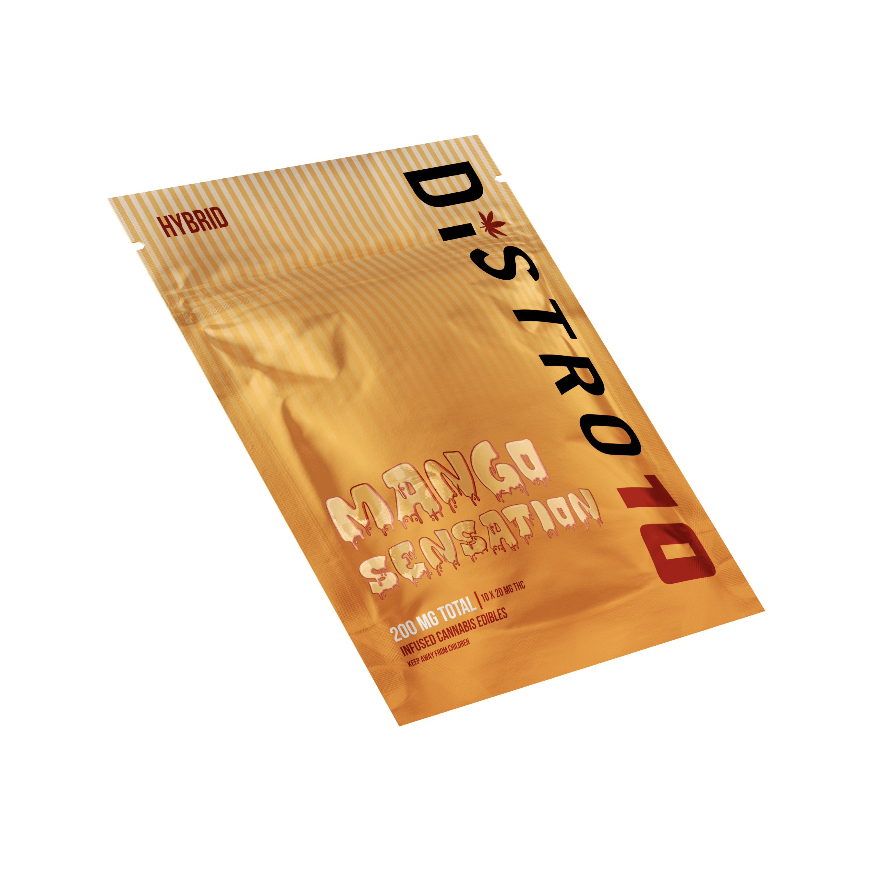 Product: Distro 10 | Mango Sensation | Infused Gummies | 200mg | Hybrid