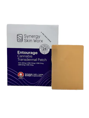 Synergy Skin Worx: Patch | Entourage Transdermal | 30mg THC : 10mg CBD : 5mg CBG : 5mg CBN : 5mg CBC-active