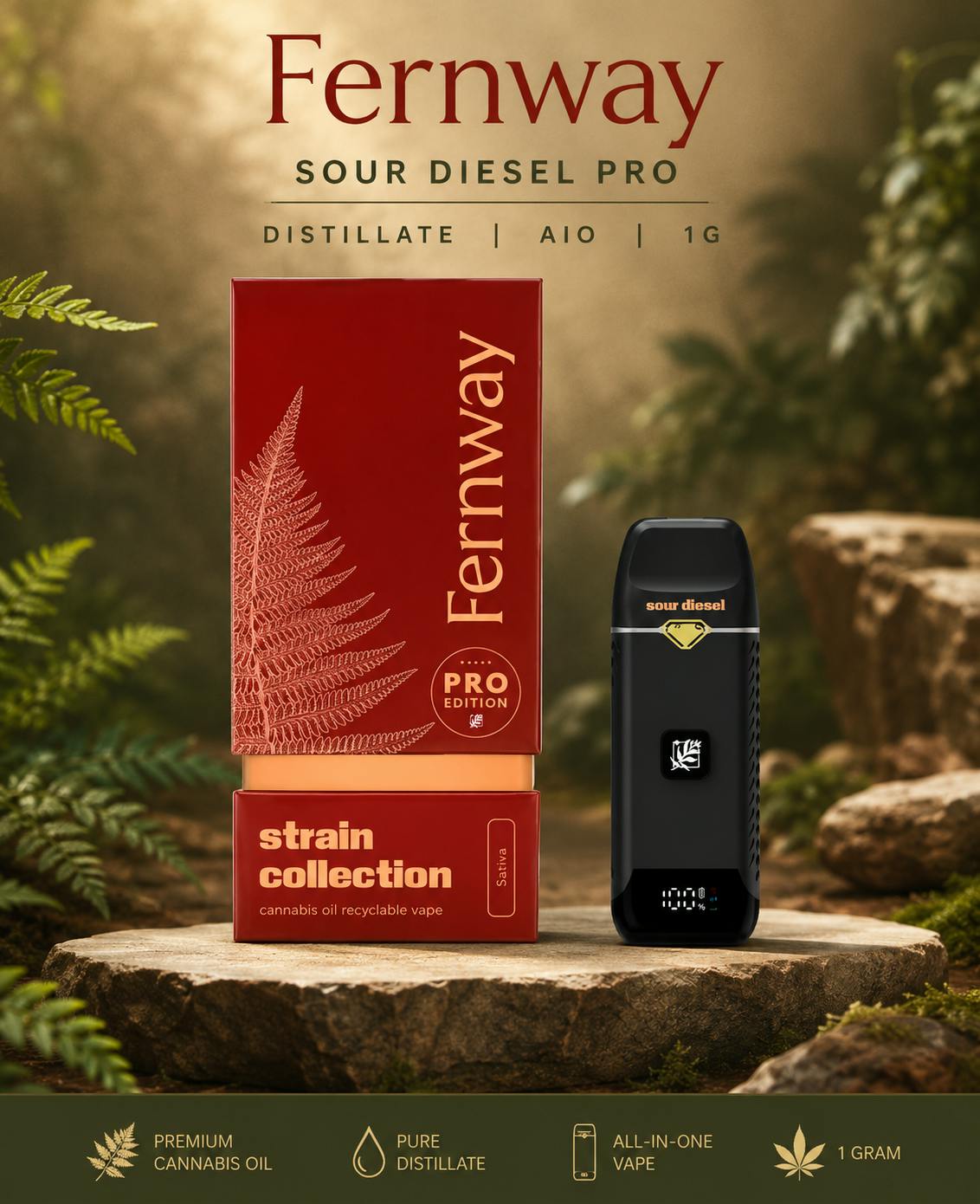 Product Fernway | Sour Diesel PRO | Distillate | AIO | 1g