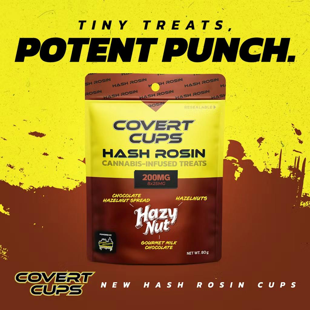 Covert Cups - 200mg Hash Rosin Cups - Hazy Nut
