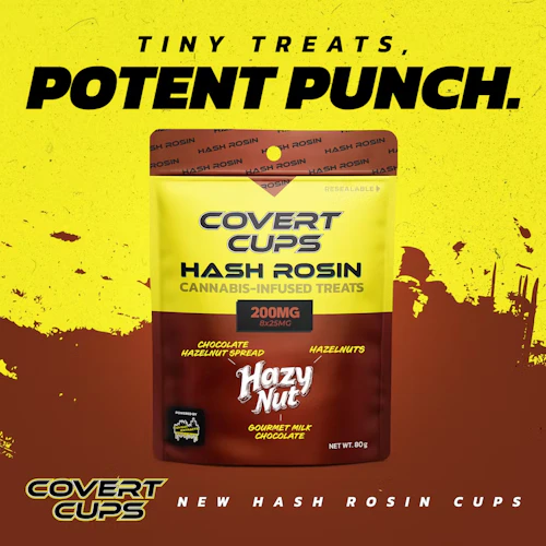Covert Cups - 200mg Hash Rosin Cups - Hazy Nut