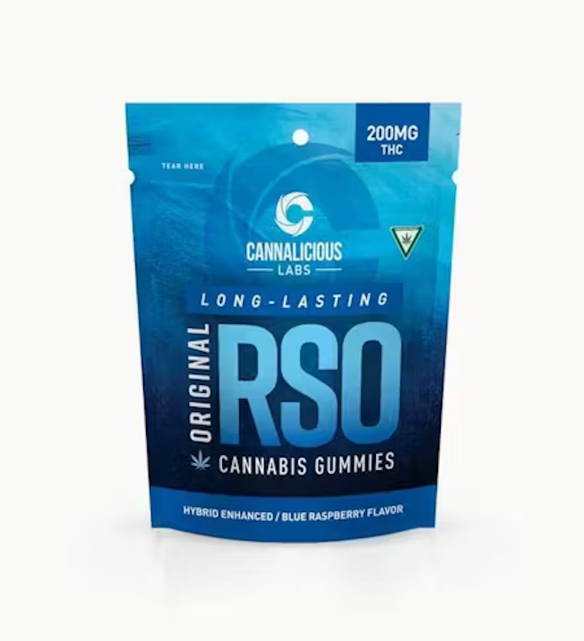 Cannalicious Labs | 200mg RSO THC Nano Gummies | Blue Raspberry (Hybrid)