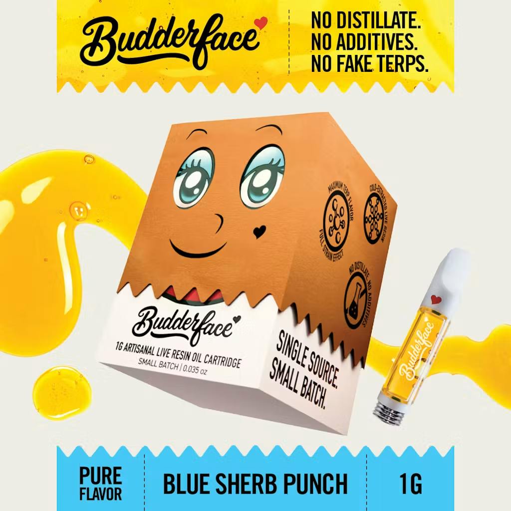 Budderface - 1g Live Resin Cart - Blue Sherb Punch