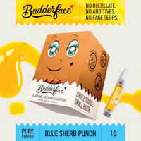 BUDDERFACE | Blue Sherb Punch | 1G | Artisanal Live Resin 510 Disposable Cart - product image at King of Budz