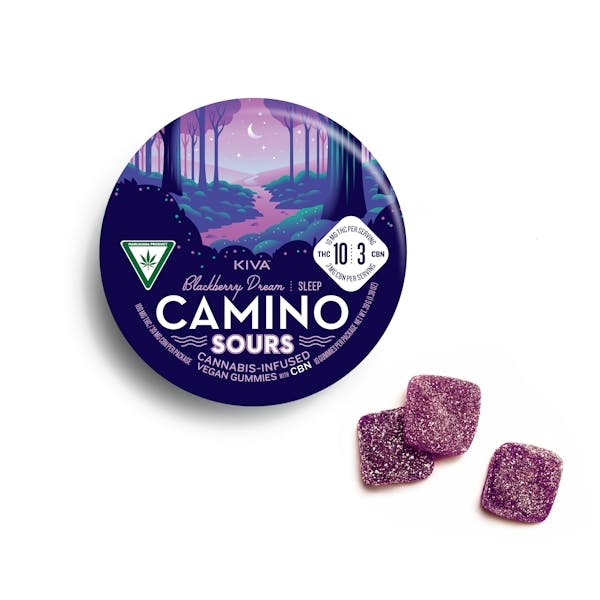 Product: Camino Sours | Blackberry Dream 1:1:1 THC:CBN:CBD Gummies | 200mg:200mg:200mg