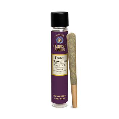 Florist Farms - 1g Live Resin & Diamond Infused Preroll - Dutch Hawaiian - PRE_ROLLS by Florist Farms at King of Budz