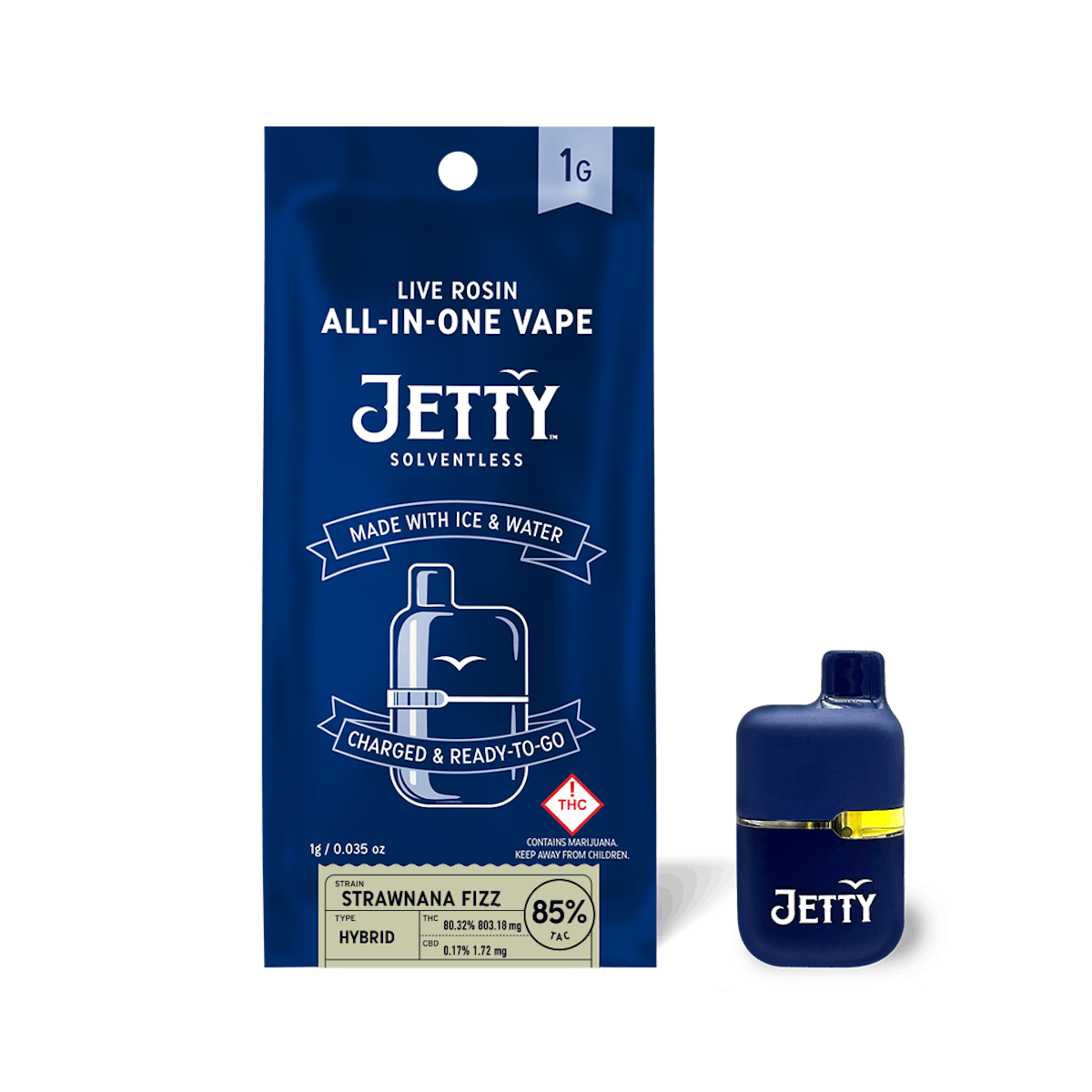 Photo of Jetty – Live Rosin Disposable – Strawnana Fizz (H)