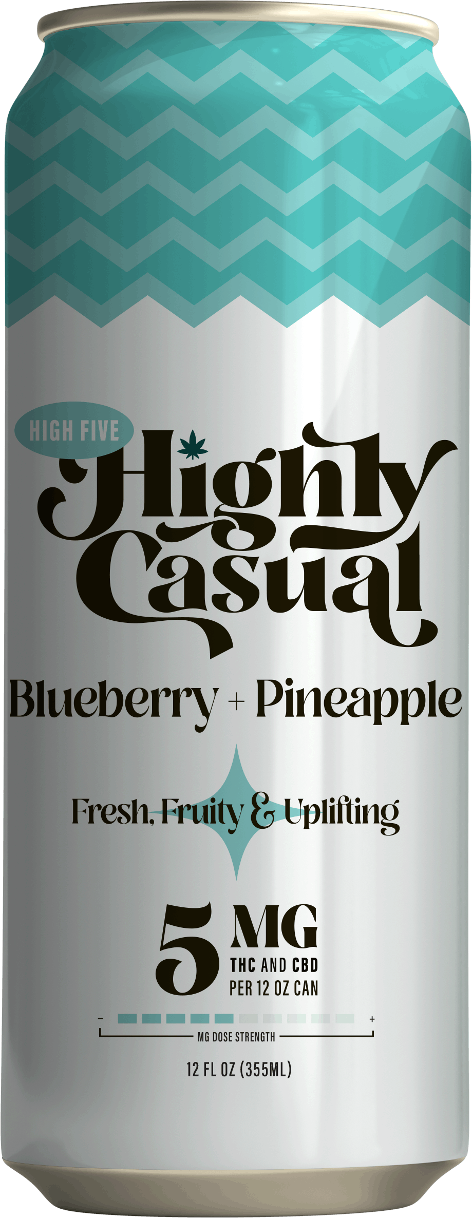 High Five | Blueberry + Pineapple Seltzer 1:1 THC:CBD | 5mg:5mg