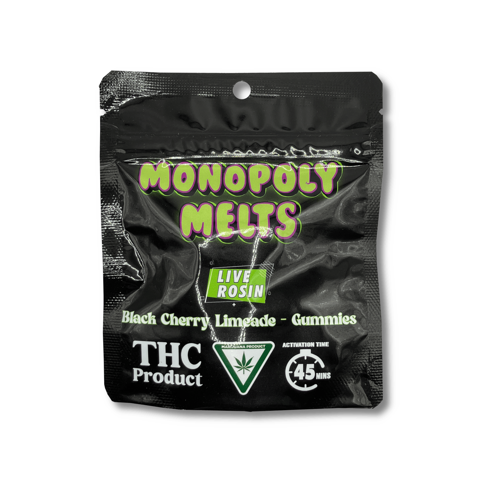 Product: Monopoly Melts | Live Rosin Gummies - 200mg - Black Cherry Limeade
