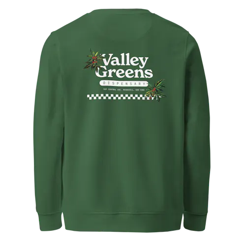 Valley Greens | Naughty or Nice (white santa) | Sweatshirt | Light Green-1