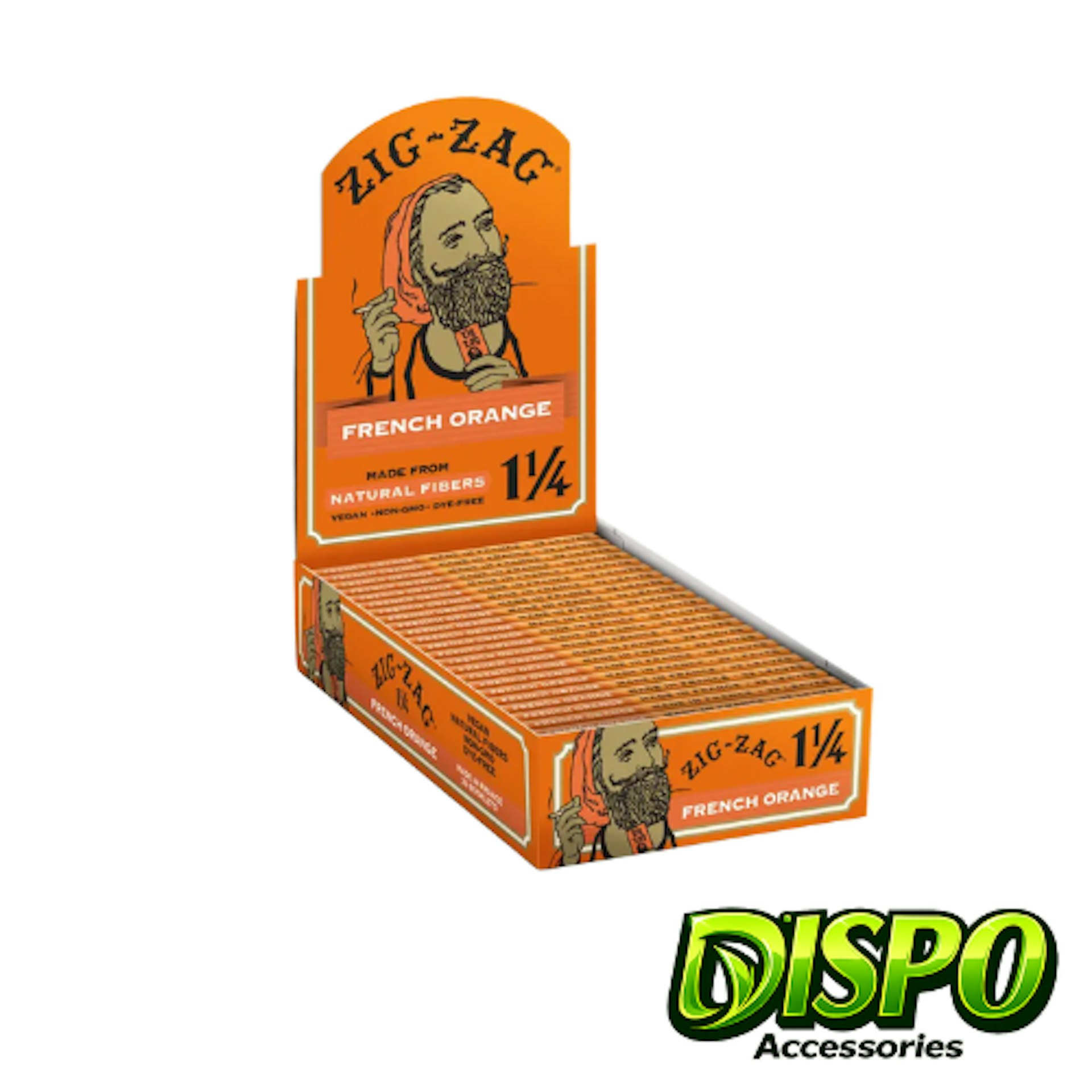 Zig Zag French Orange Gummed King Size Papers