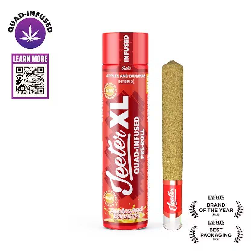 Jeeter - 2g Quad Infused Preroll - Apples & Bananas