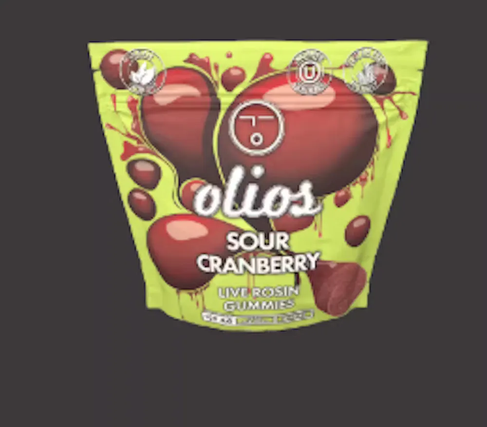 Product Olio - Sour Cranberry - 100mg - Rosin gummies