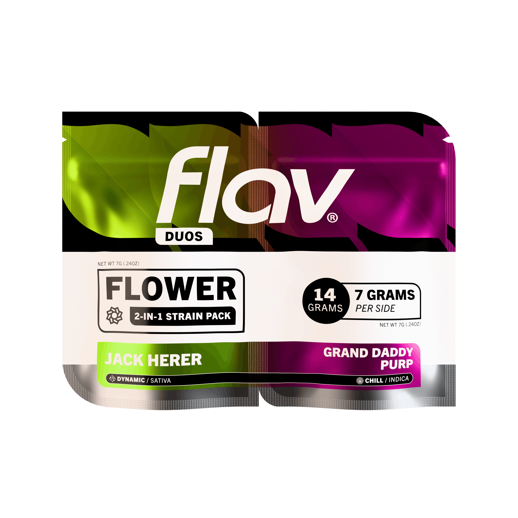 Jack Herer (S) & Grand Daddy Purple (I) - Duo Flower - 14g - The