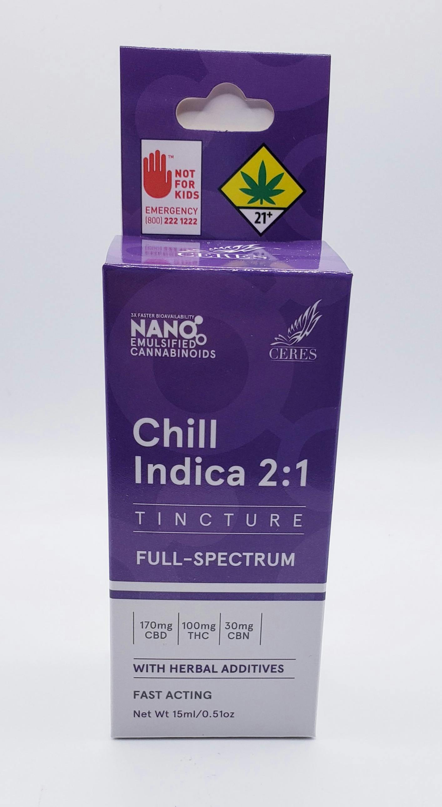 CERES - Tincture - Indica Chill - 100mg THC