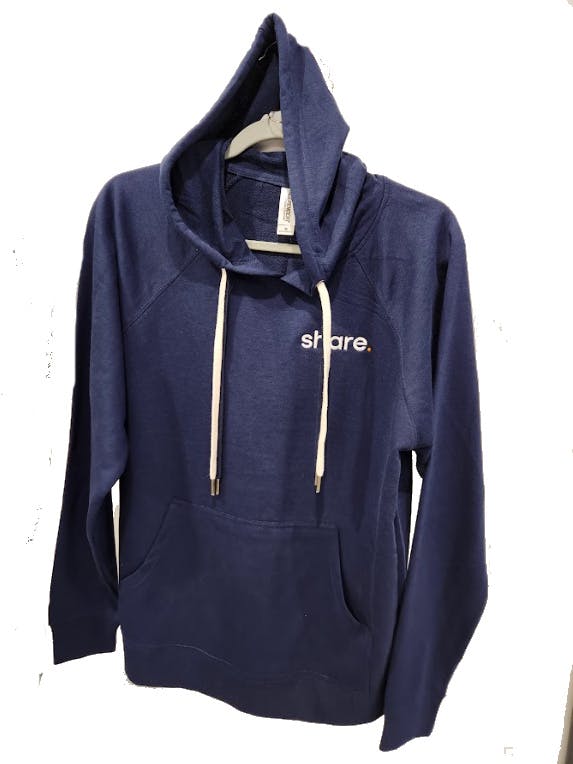 Navy Blue Share. Hoodie