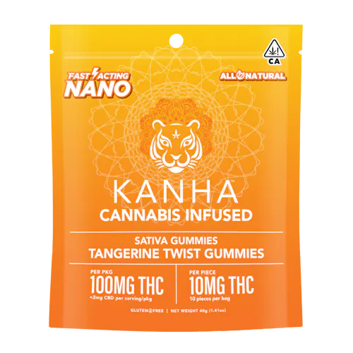 Kanha – Tangerine Twist – Gummy – 10ct – 100mg-1