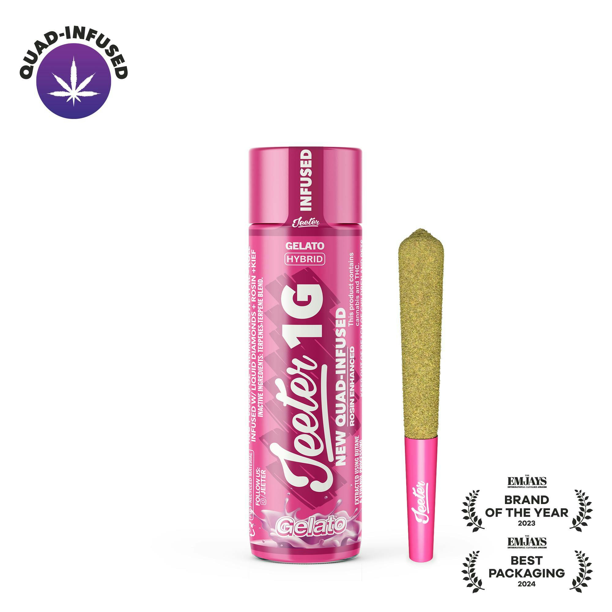 Jeeter - 1g Quad Infused Preroll - Gelato