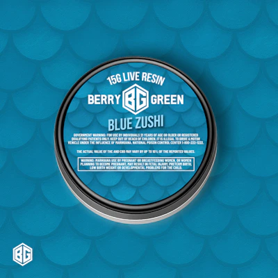 Berry Green - 15g Live Resin Baller Jar - Blue Zushi