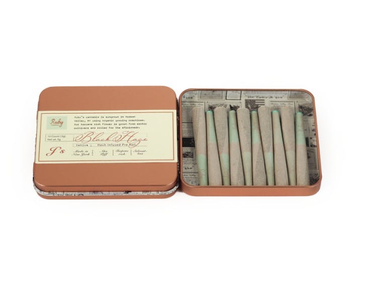 Ruby Farms | Blueberry DJ Cut | Hash Infused Pre-Roll 10 Pack | 5g