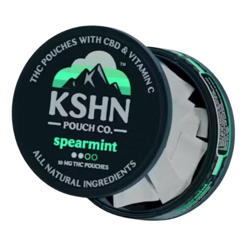 cbd tobacco pouch KSHN Co. Spearmint THC Pouches 20 Pack 200mg THC Wild Hemp Tropical Buzz Hemp