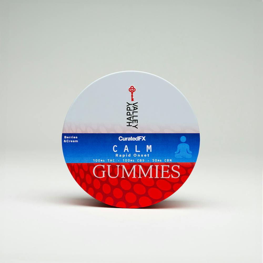 CuratedFX Gummies 100mg - CALM - Berries & Cream
