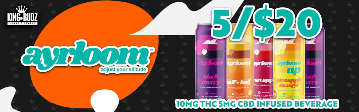Ayrloom - 10mg THC 5mg CBD Infused Beverage - 5 for $20