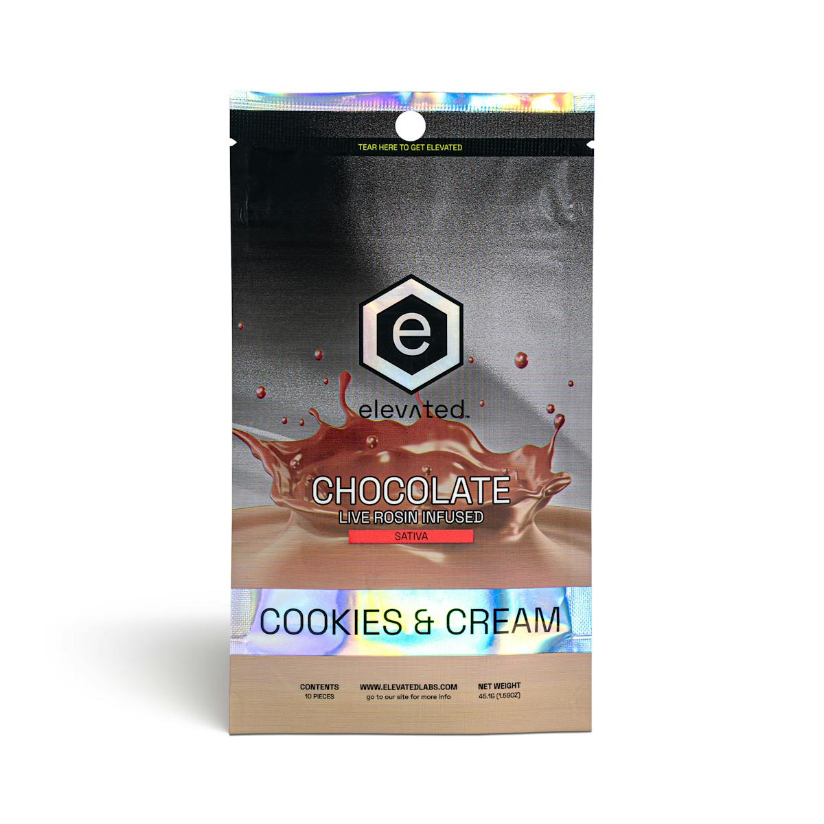 Photo of Cookies & Cream Chocolate Rosin Bar – 100mg