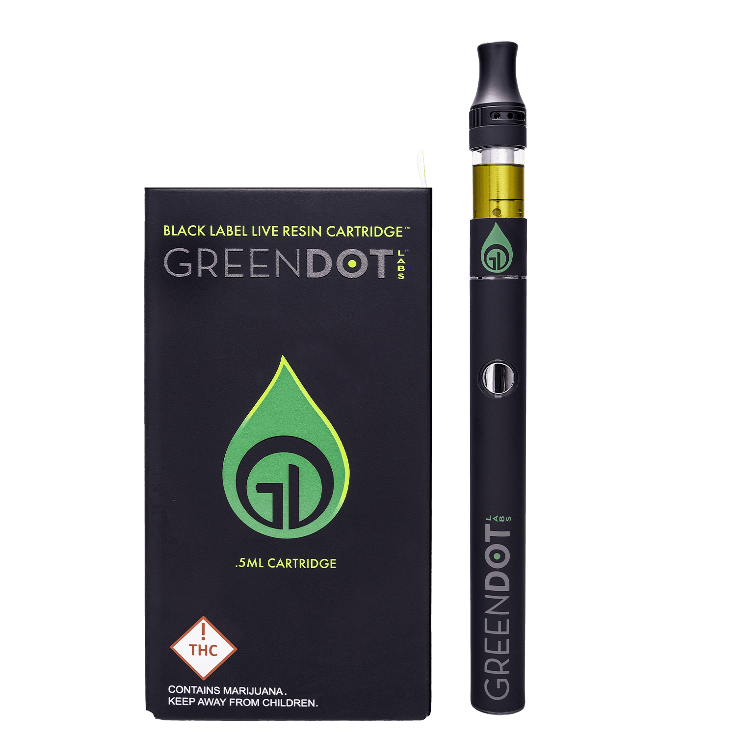 Greendot Peach Oblivion Black Label 510 Cartridge Live Resin | REC