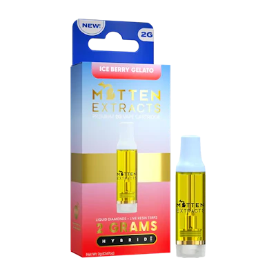 Mitten Extracts - 2g Cart - Ice Berry Gelato (H) - CARTRIDGES by Mitten Extracts at King of Budz
