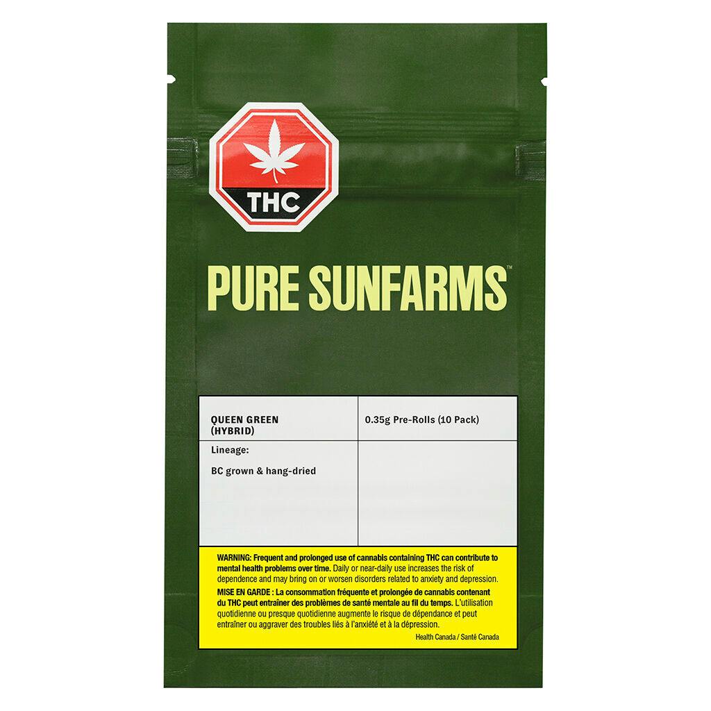 Pure Sunfarms - Queen Green PRJs - 10x0.35g-0