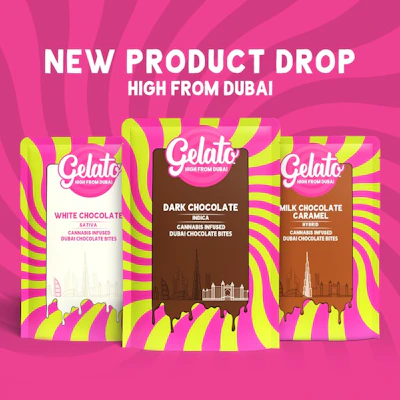 Gelato - 200MG Dubai Bites - White Chocolate