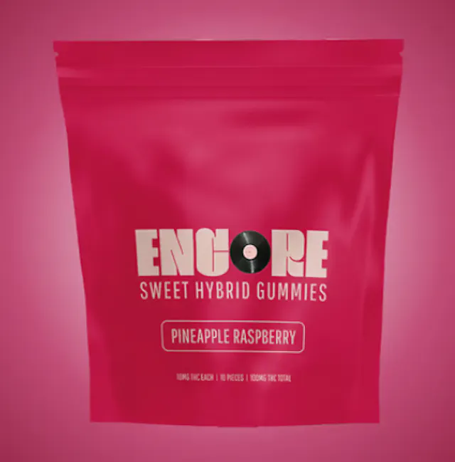 Encore Gummies Pineapple Raspberry 10pk/100mg (hybrid, 2.8g)