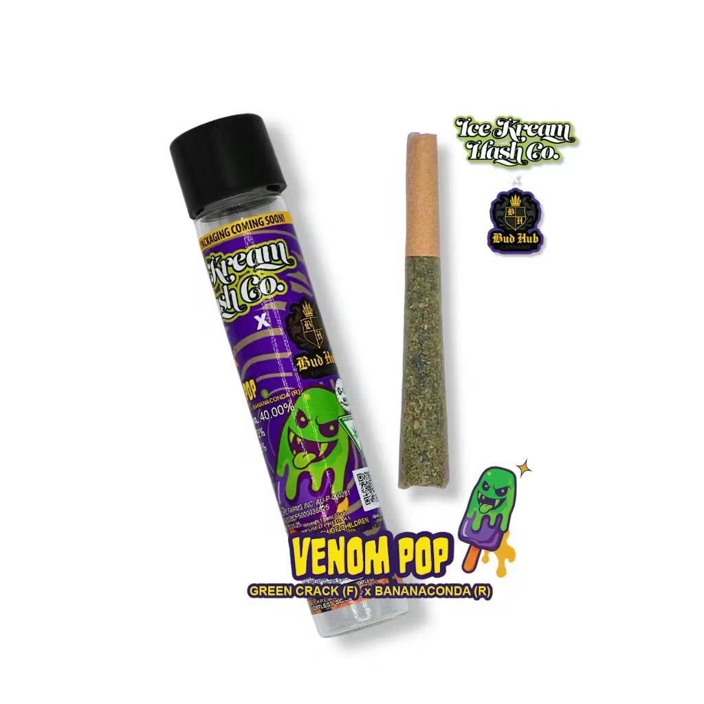 Ice Kream Hash - 1g Rosin Infused Preroll - Venom Pop