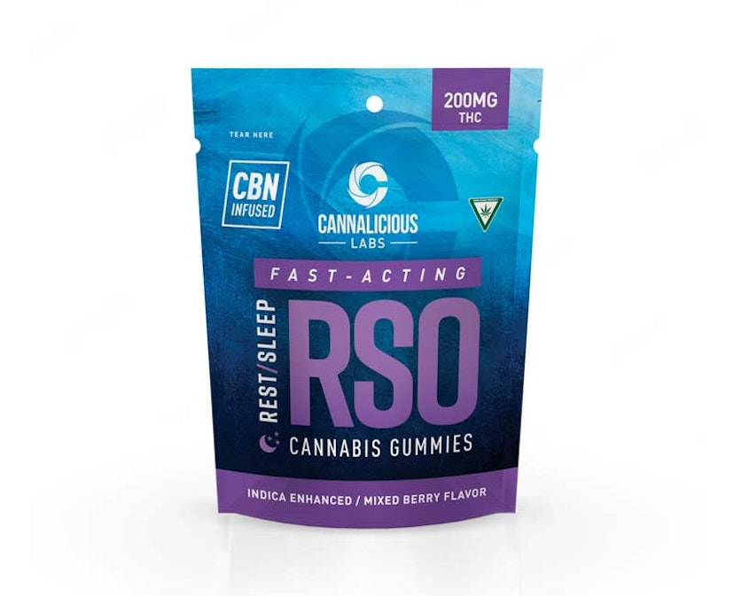 Cannalicious 200mg RSO Rest Gummies Mixed Berry
