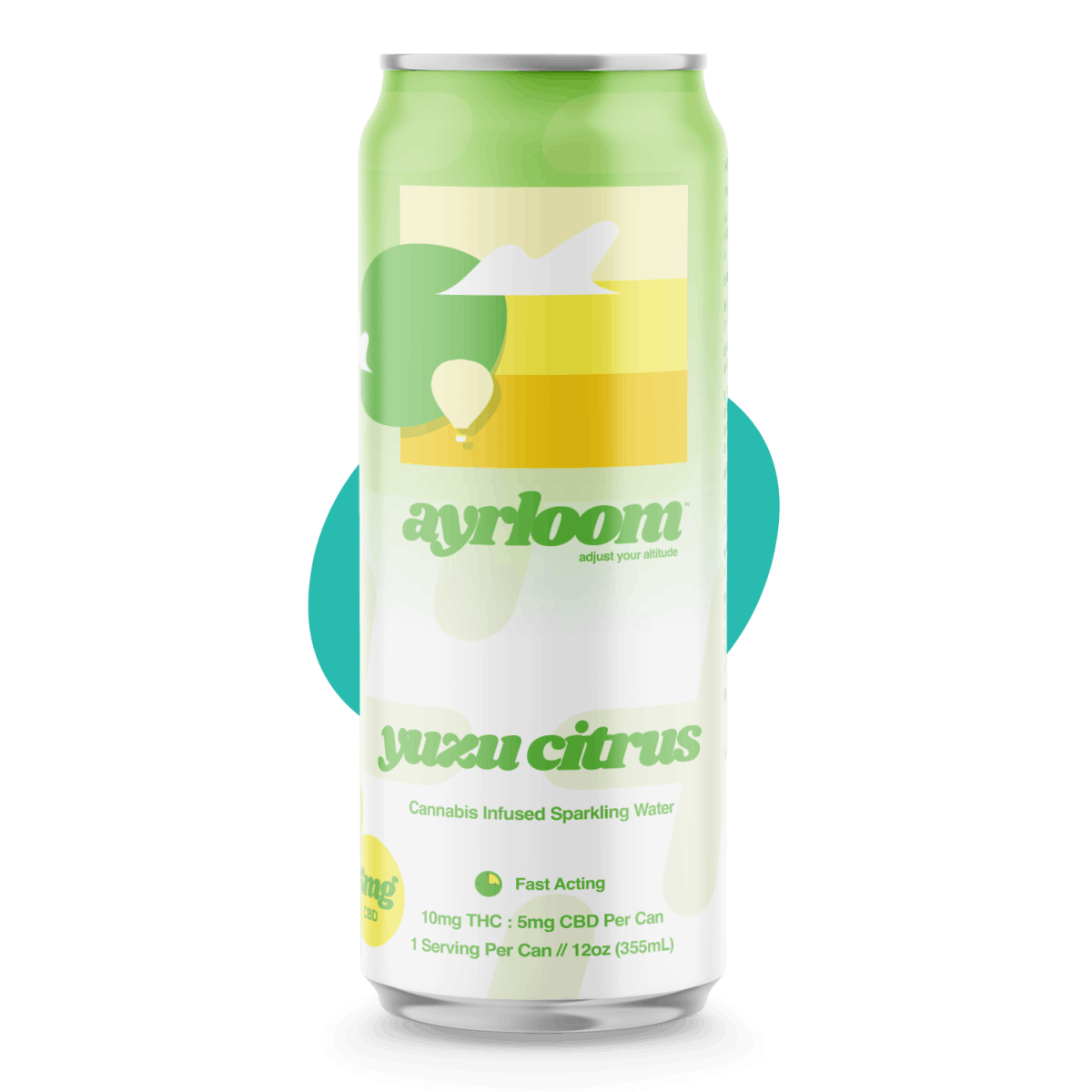 Ayrloom | Yuzu Citrus | Infused Sparkling Water | 2:1 10MG THC:5MG