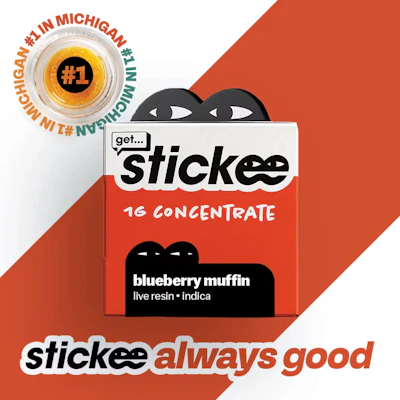 Stickee - 1g Live Resin - Blueberry Muffin - CONCENTRATES by Stickee at King of Budz